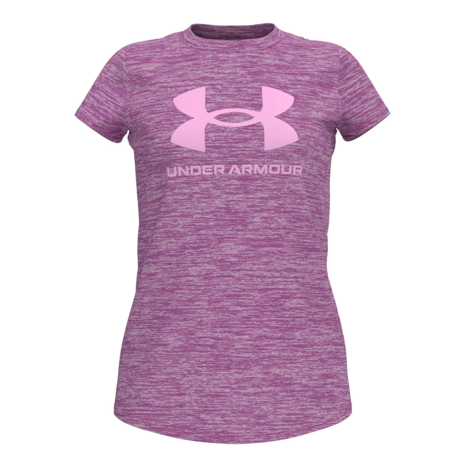 Meisjes-T-shirt Under Armour à manches courtes et motif Sportstyle