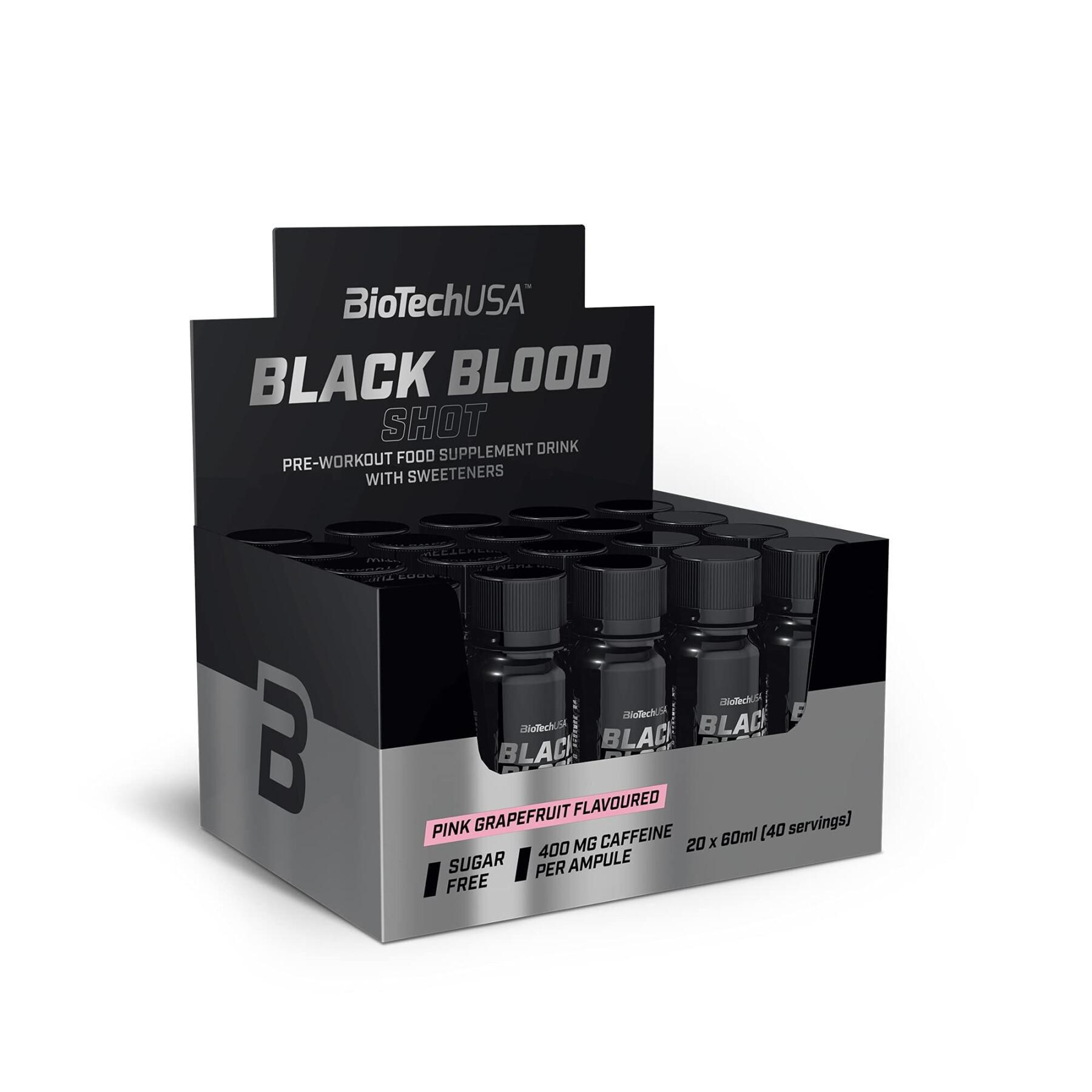 20 ampullen booster Biotech USA black blood shot - Pamplemousse rose