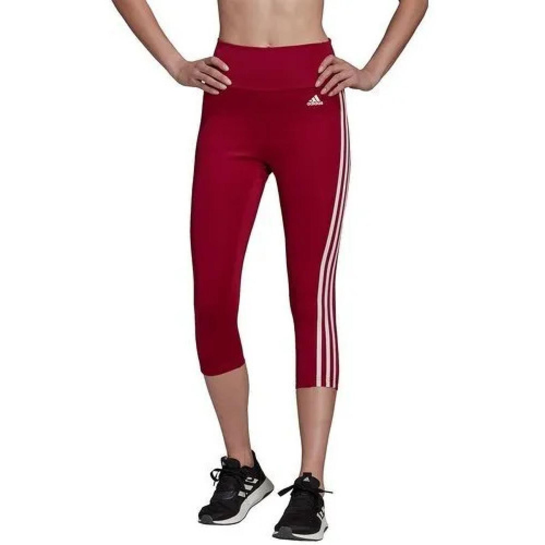 Dames legging adidas Designed To Move High-Rise 3-Stripes 3/4 Sport