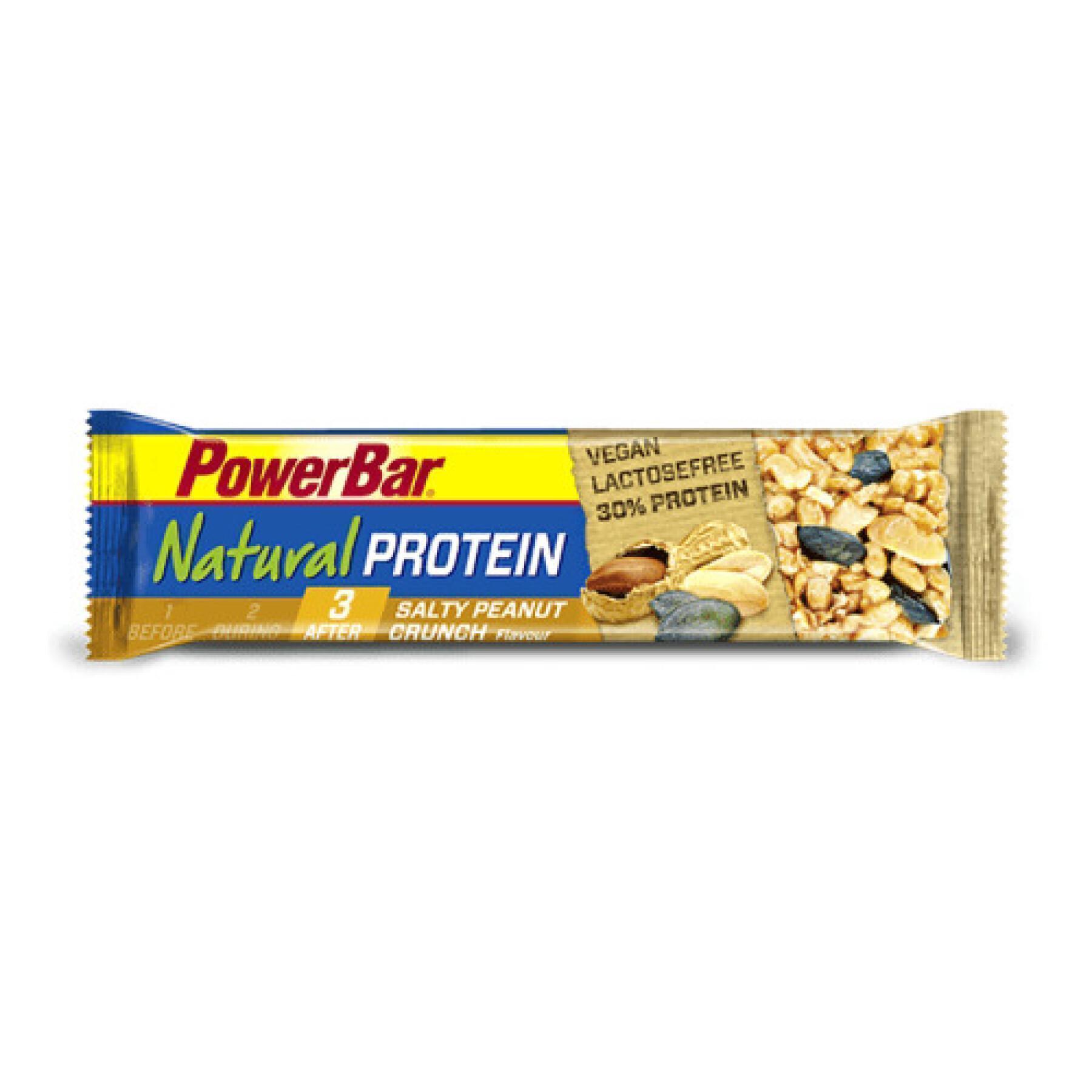 Partij van 24 repen PowerBar Natural Protein Vegan - Salty Peanut Crunch