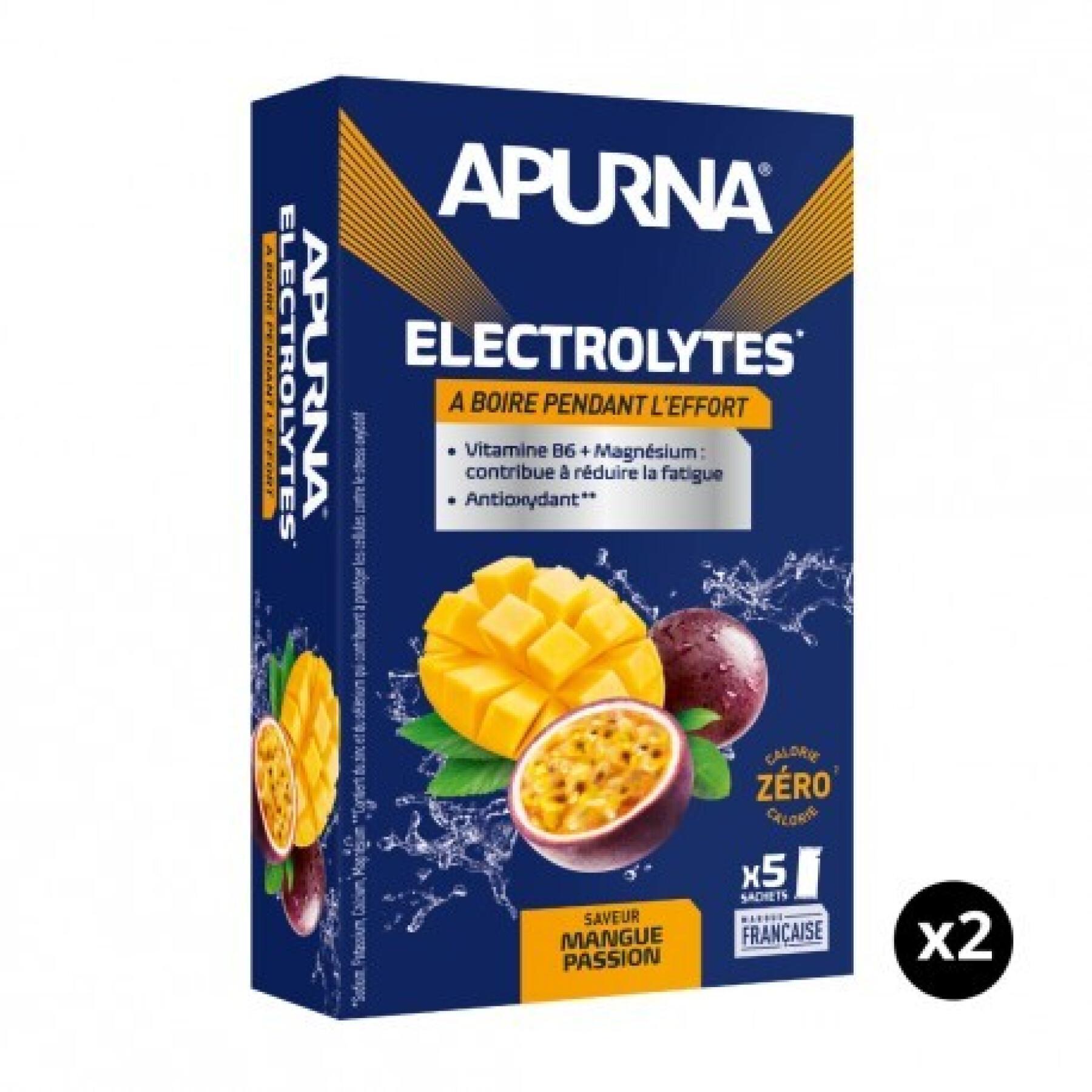 Set van 2 mango-passievrucht elektrolyten Apurna
