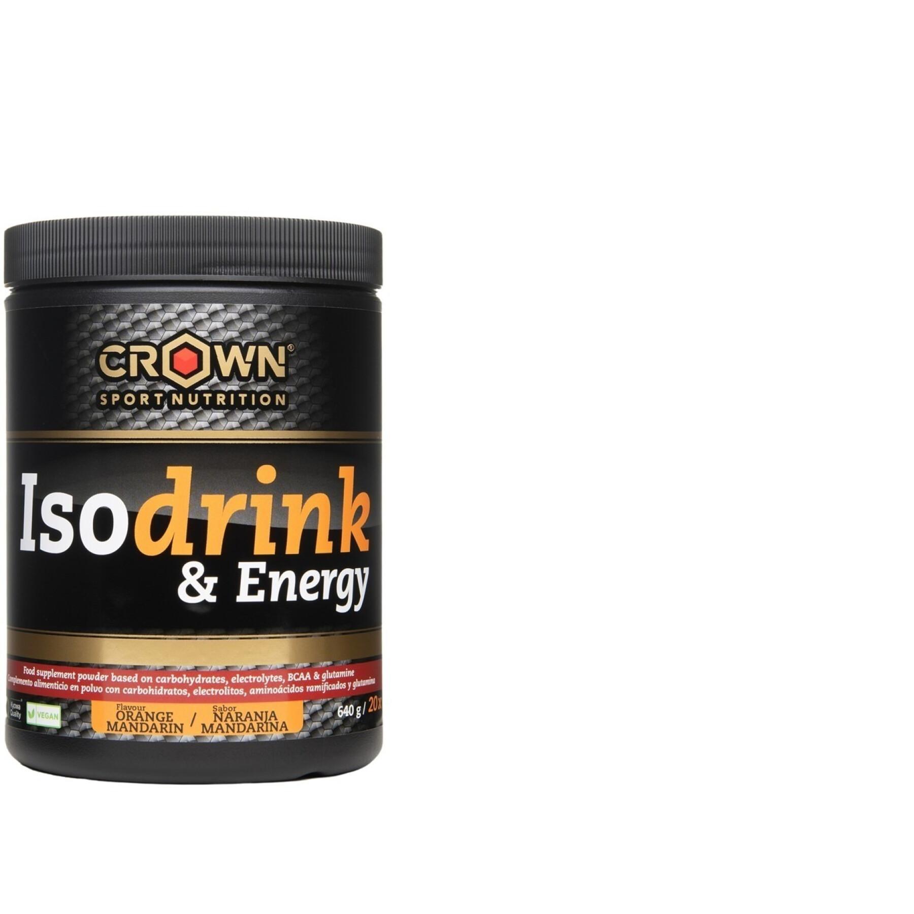 Energiedrank Crown Sport Nutrition Isodrink & Energy informed sport - mandarine / orange - 640 g
