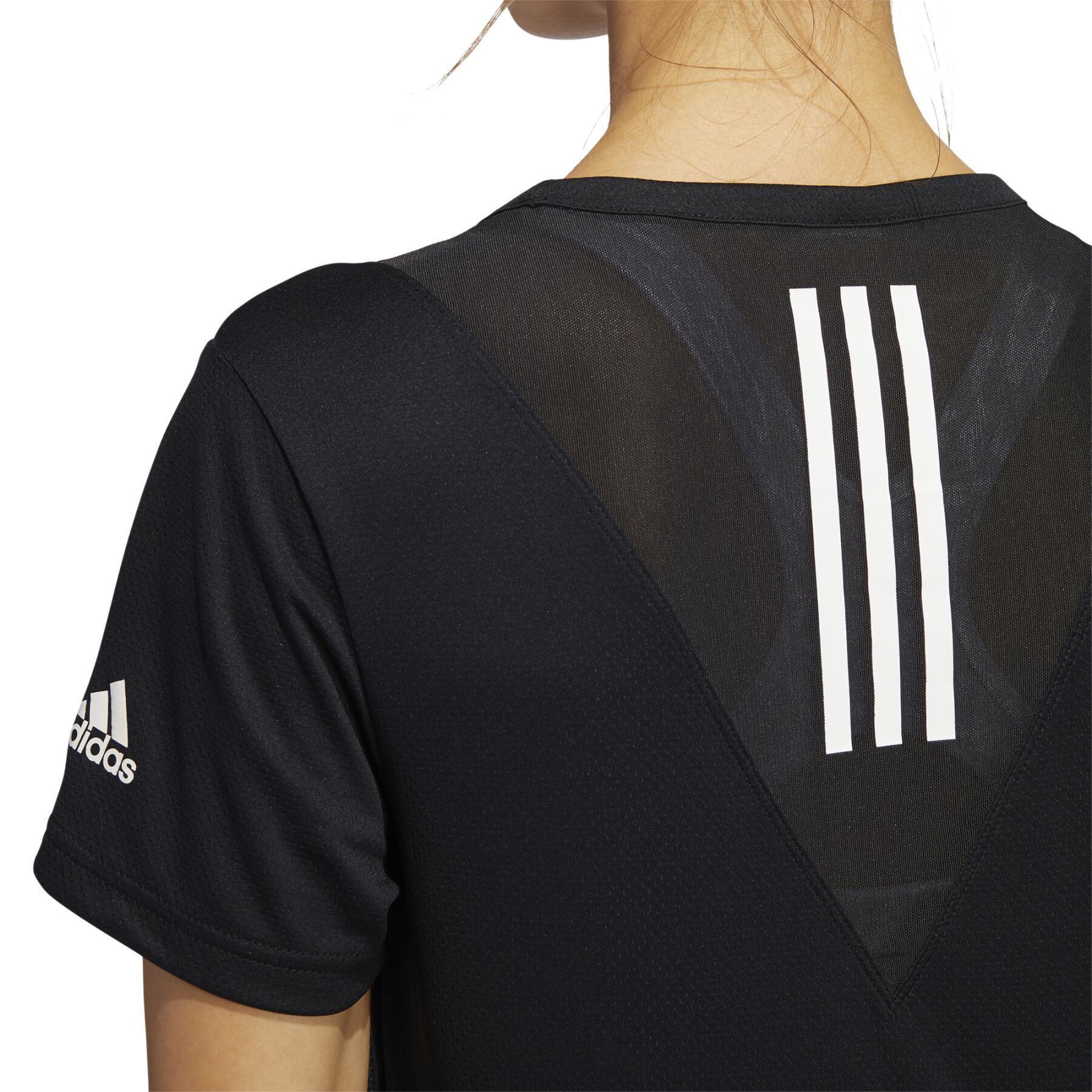 Dames-T-shirt adidas Training 3-StripesHeat Ready