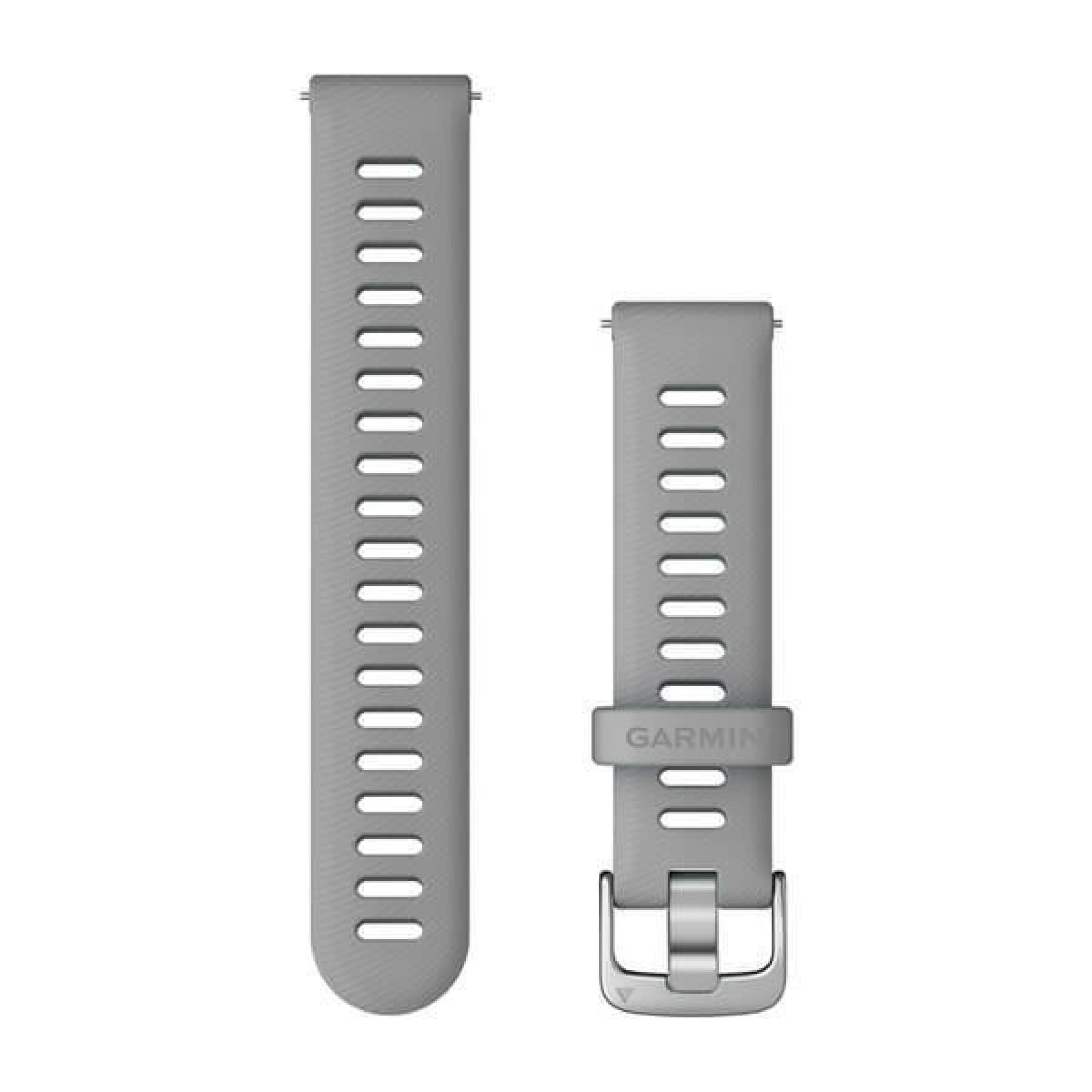 Horloge band met snelsluiting en zilveren gesp Garmin 18 mm