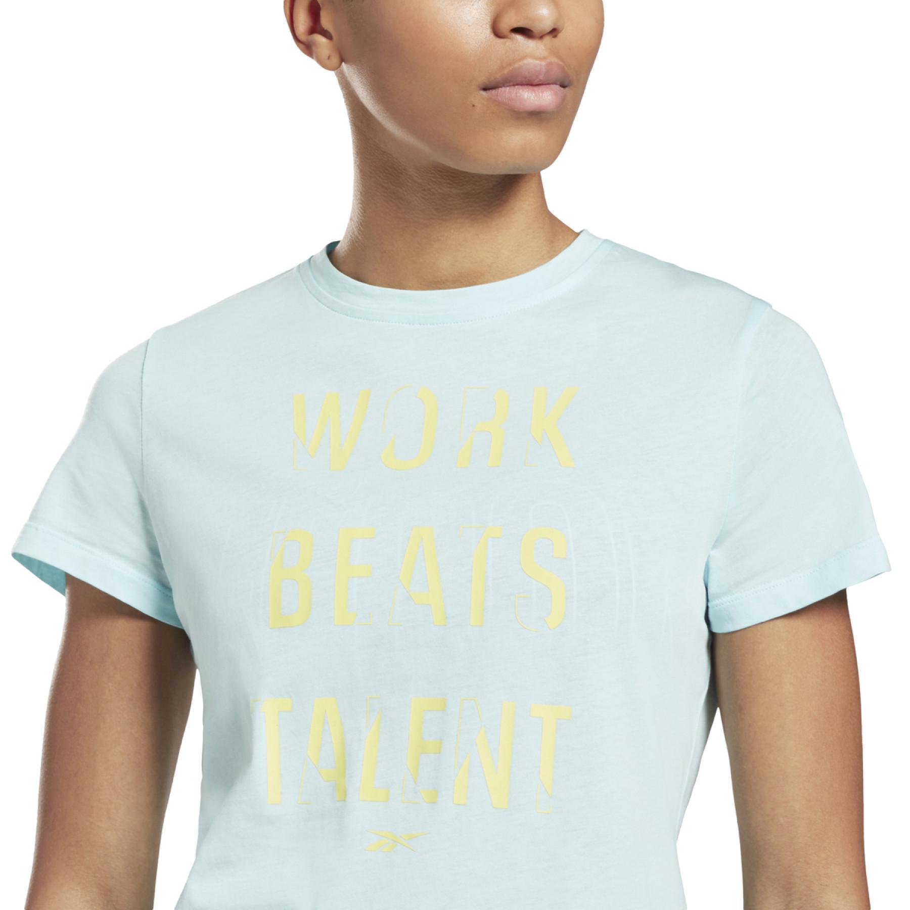 Dames-T-shirt Reebok Work Beats Talent Graphic