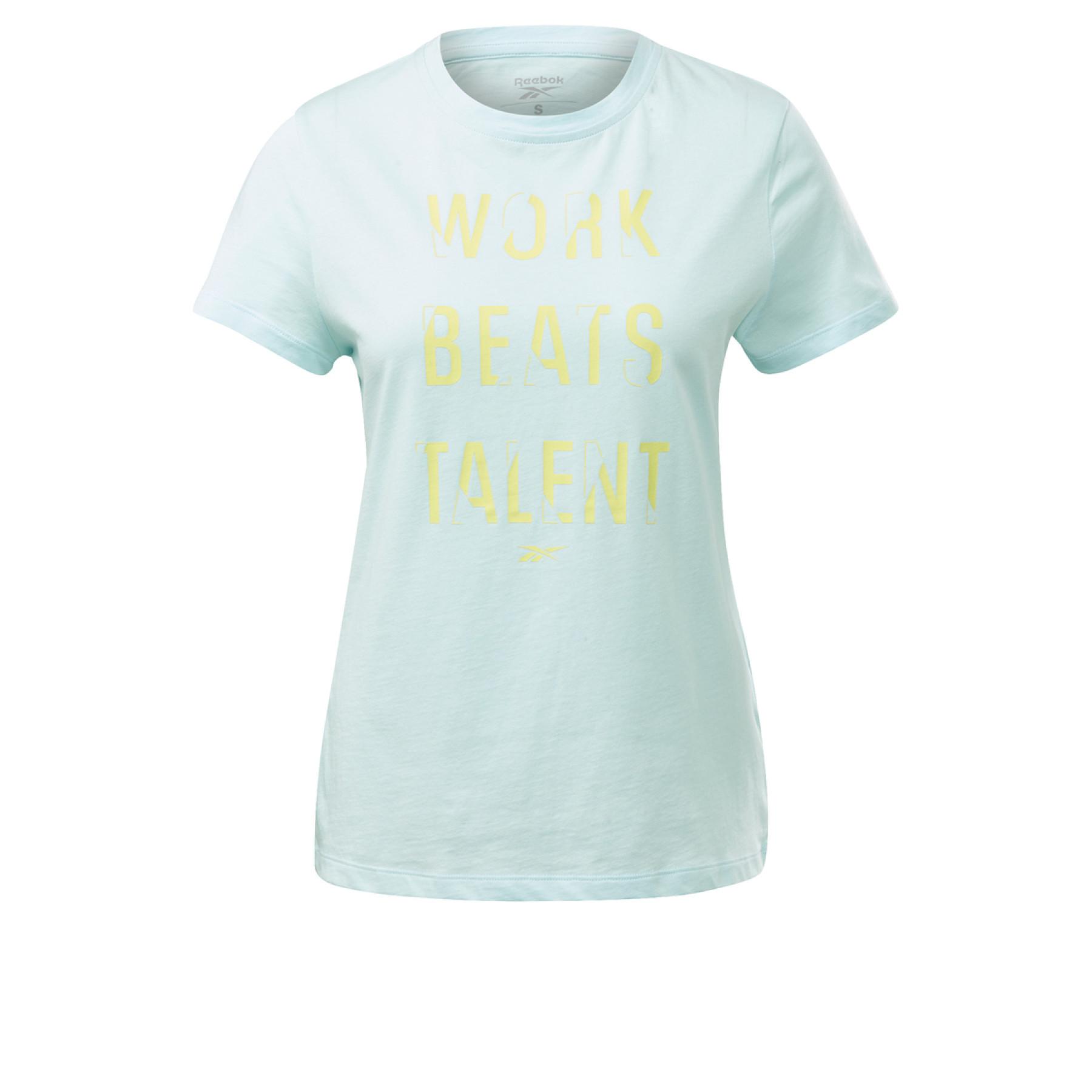 Dames-T-shirt Reebok Work Beats Talent Graphic
