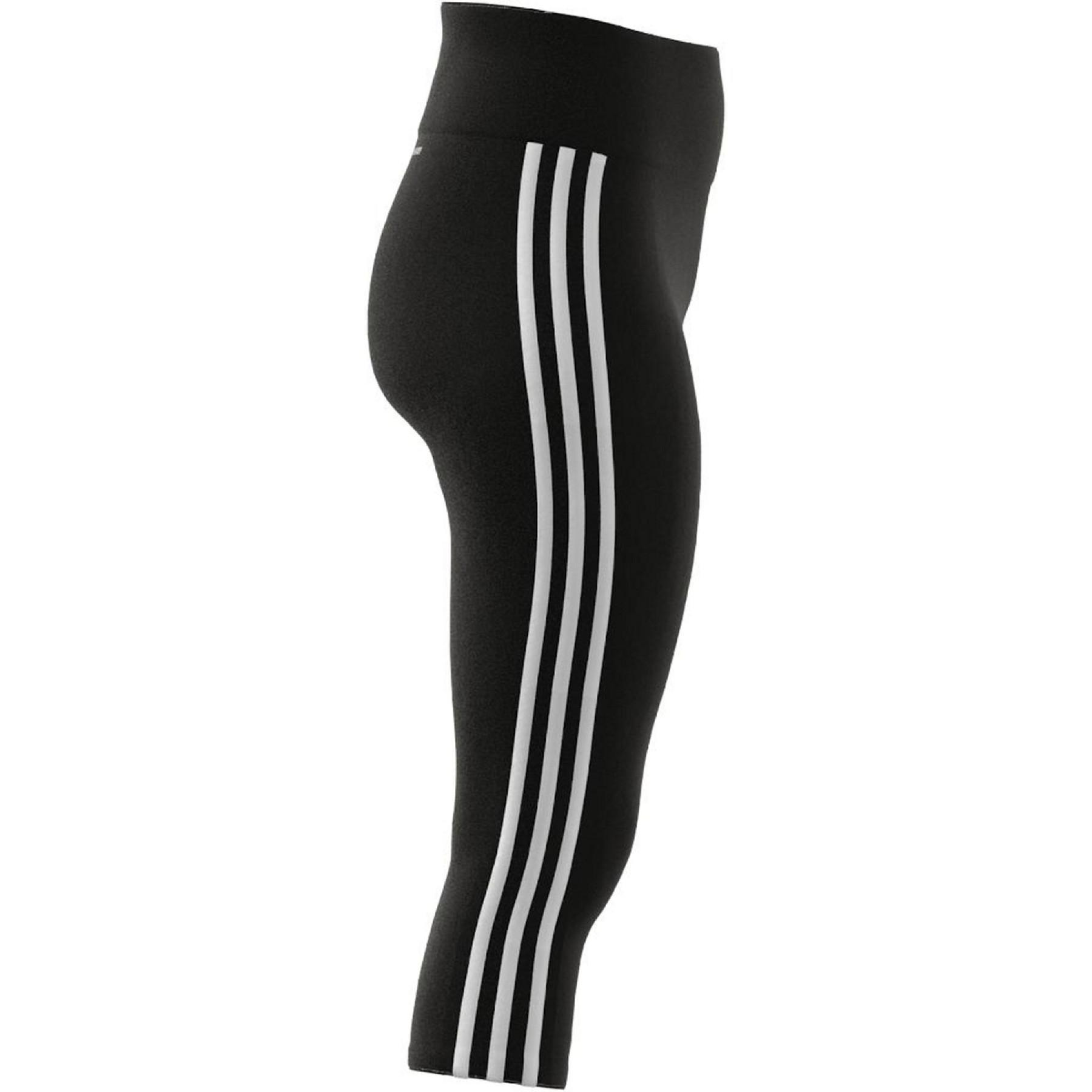 Dames legging met hoge taille adidas Designed To Move 3-Bandes 3/4 Sport