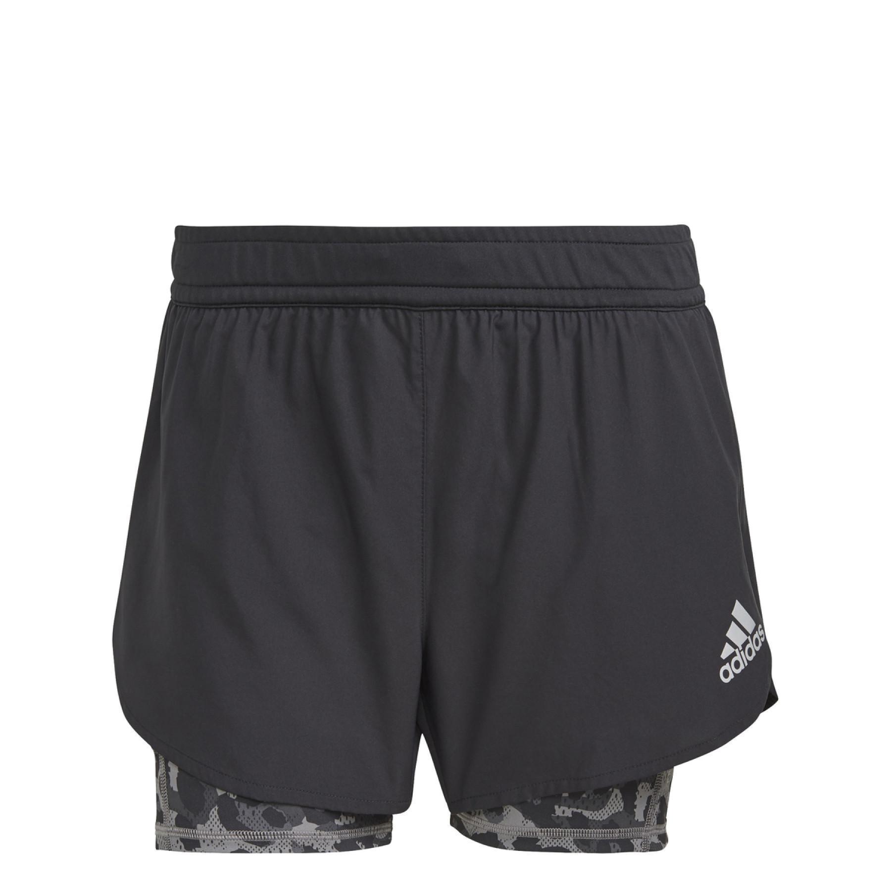 Dames shorts adidas Fast Two-in-One Primeblue Graphic