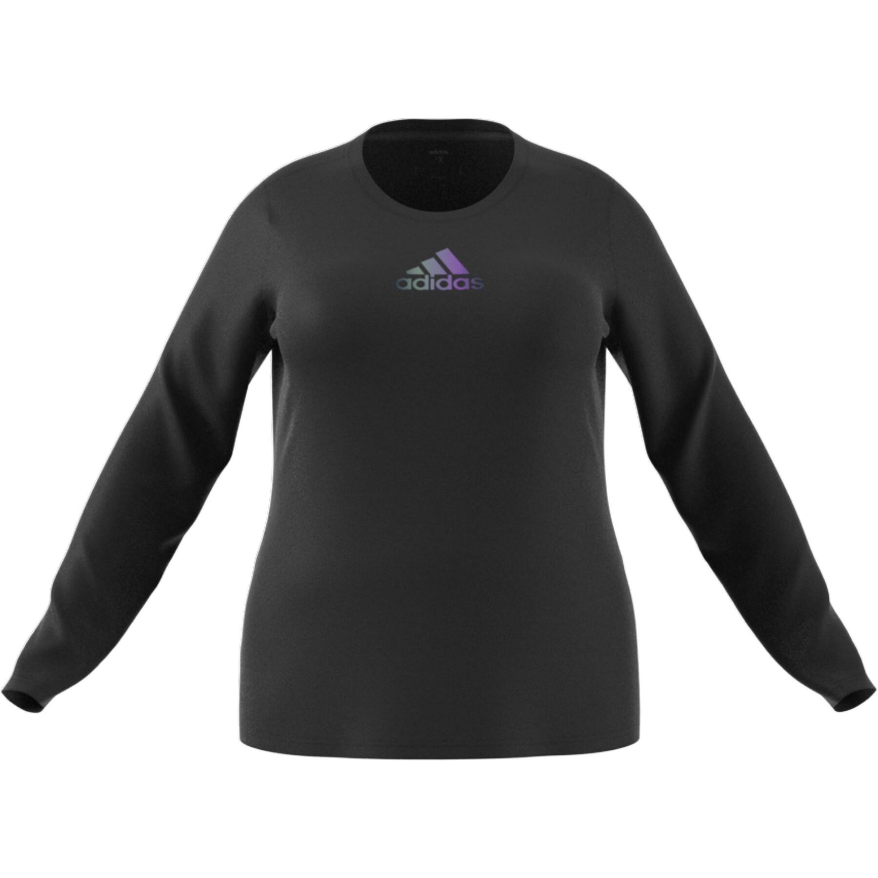 Dames-T-shirt adidas You for You Long Sleeve(Plus Size)