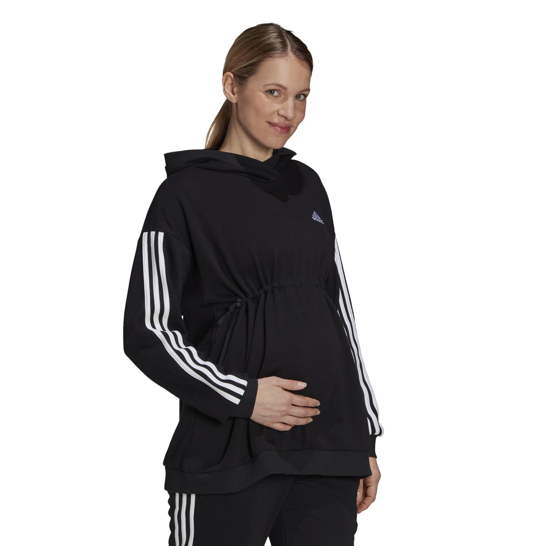 Dames zwangerschapshoodie adidas Essentials Cotton 3-Stripes
