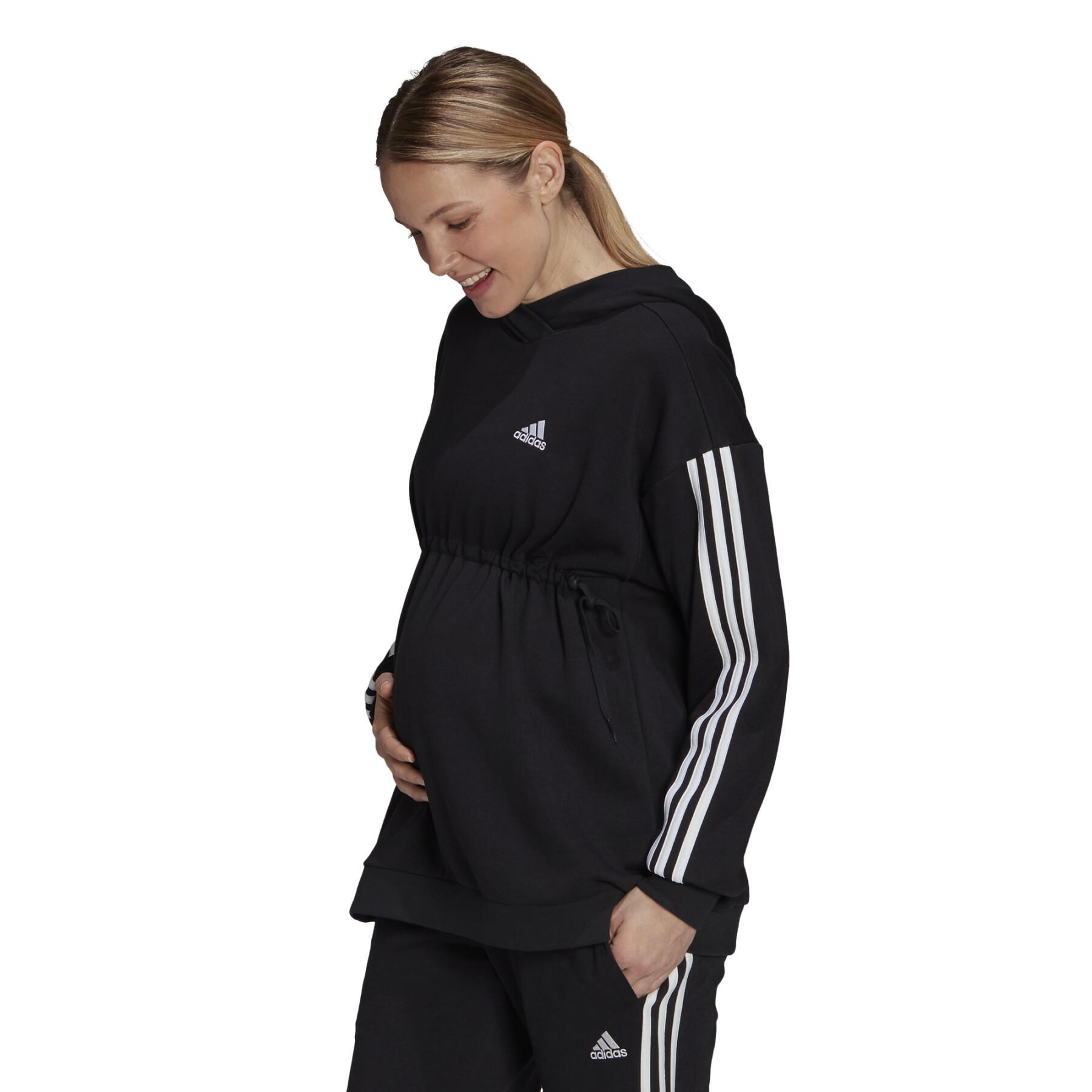 Dames zwangerschapshoodie adidas Essentials Cotton 3-Stripes