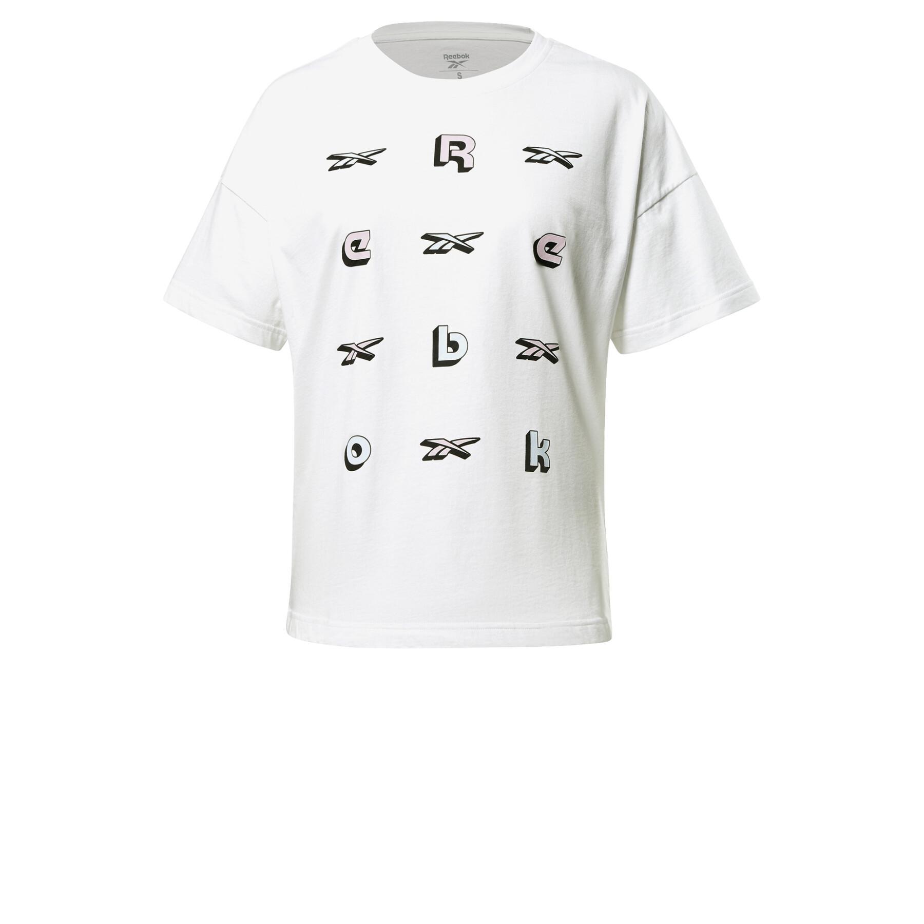Dames-T-shirt Reebok Training Essentials Graphic-Logo Inspired