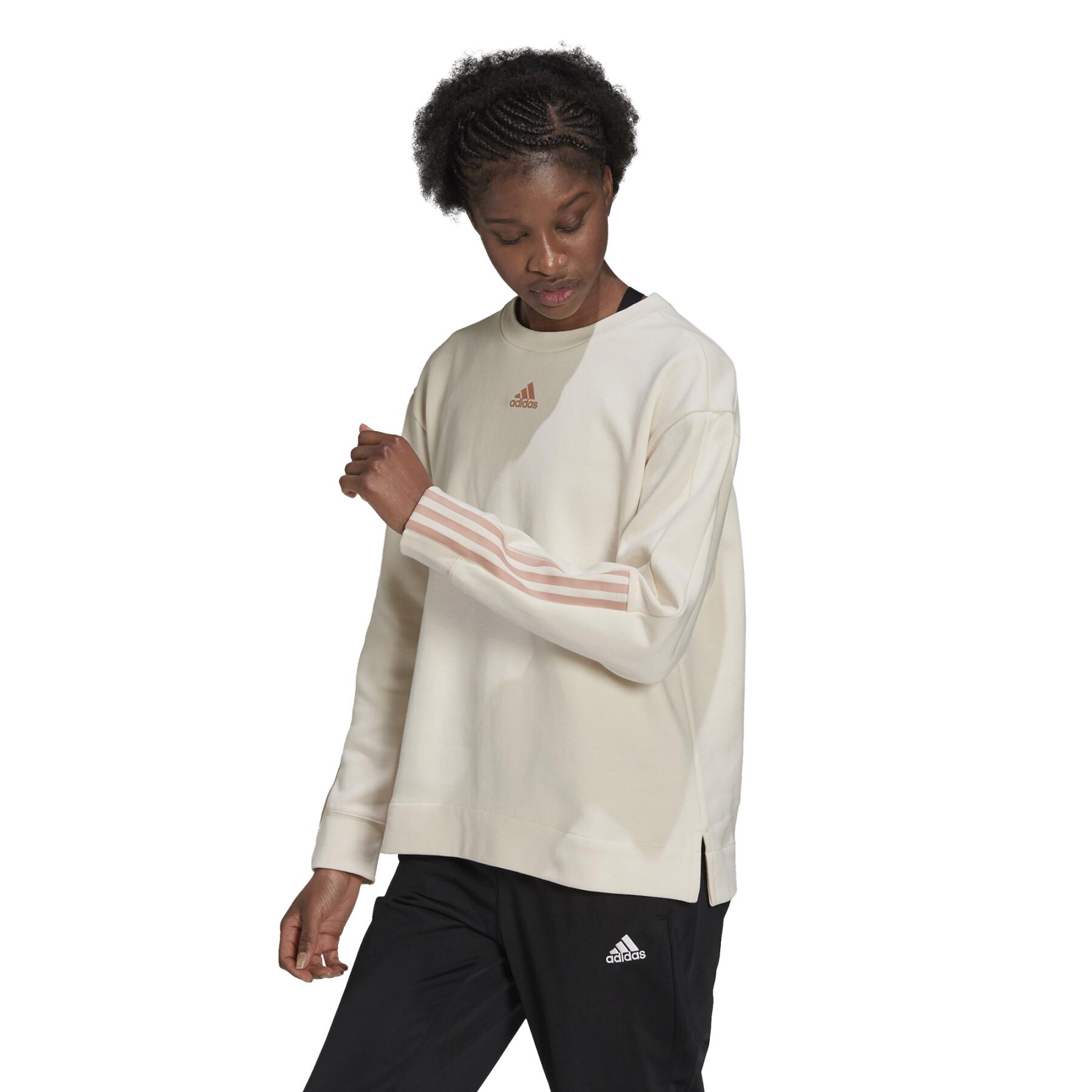 Sweatshirt ronde hals vrouw adidas Essentials Relaxed 3-Stripes