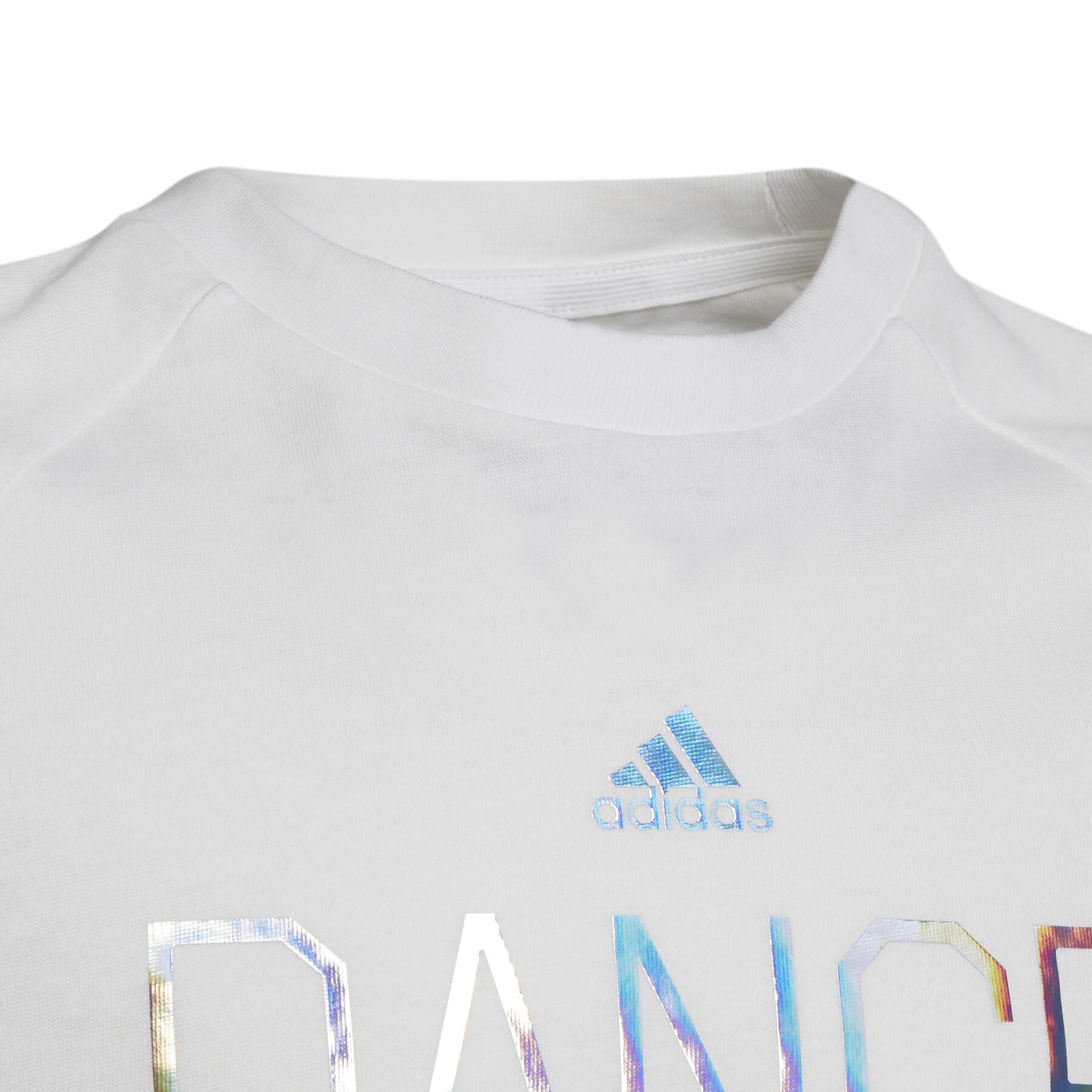 Meisjes-T-shirt adidas Dance Metallic-Print