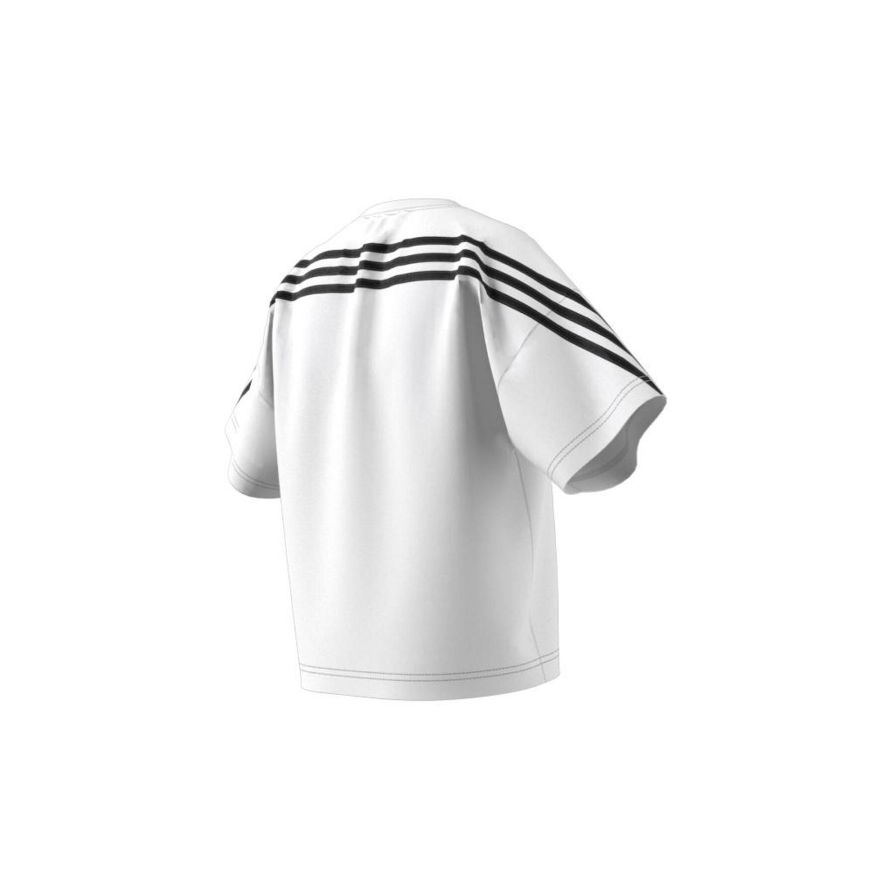 Meisjes-T-shirt adidas Organic Cotton Future Icons Sport 3-Stripes Loose
