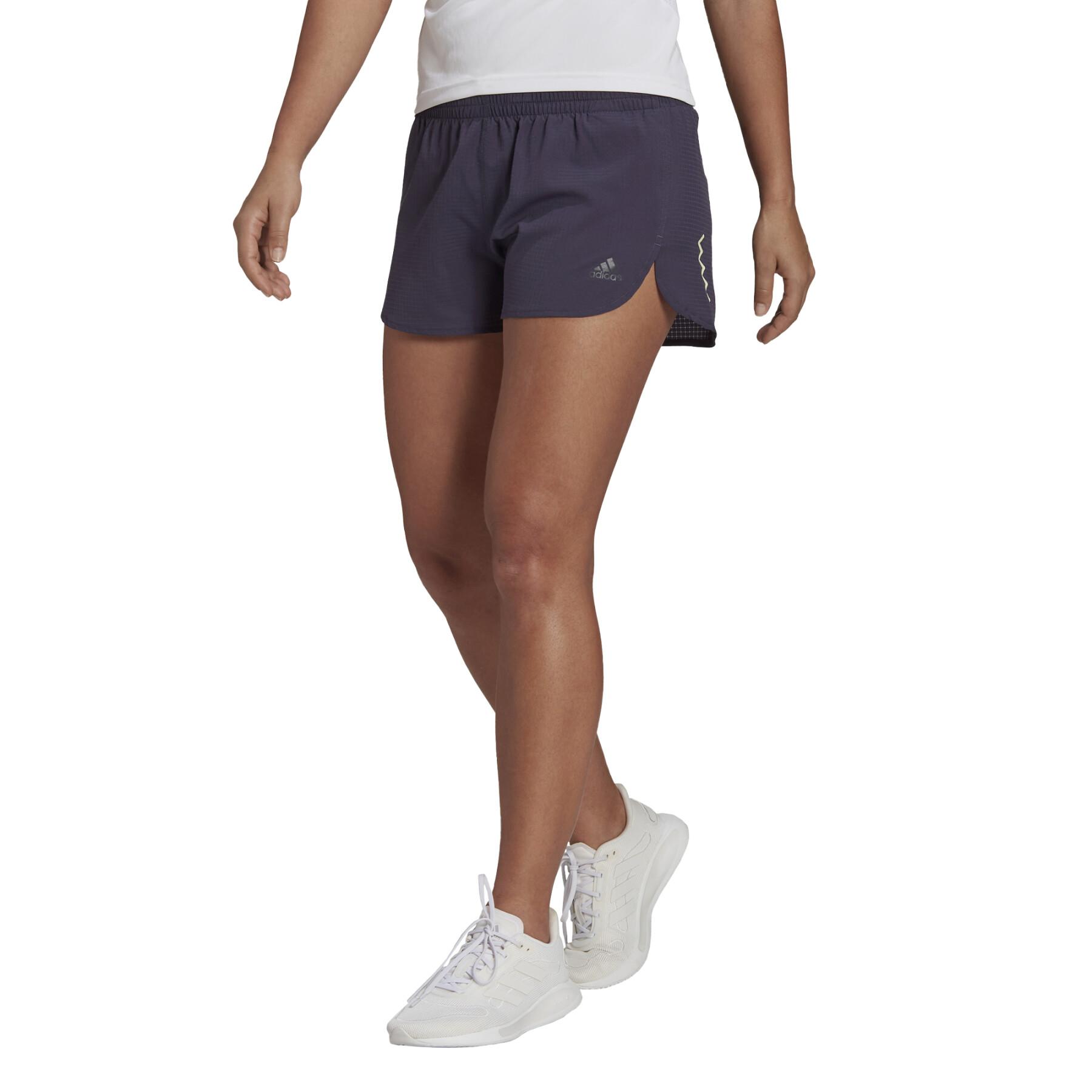 Dames shorts adidas Run Fast Running With Inner Brief