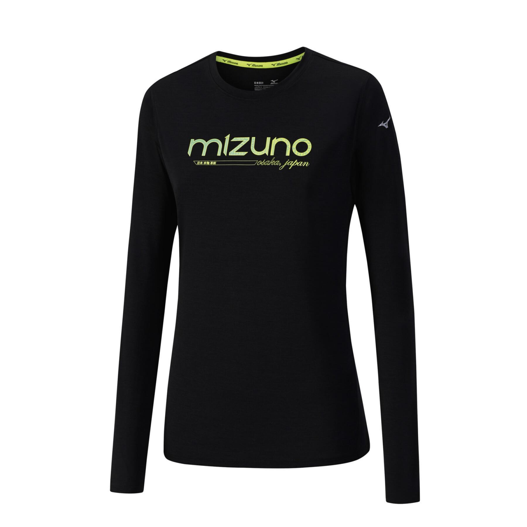 Dames-T-shirt met lange mouwen Mizuno impulse core graphic ls