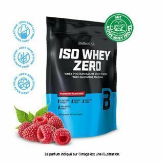 Pak van 10 zakjes proteïne Biotech USA iso whey zero lactose free - Framboise - 500g