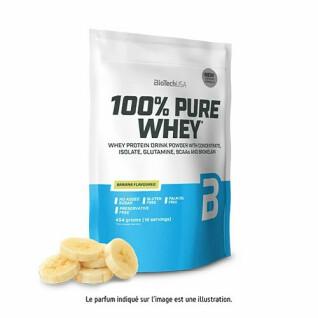 Zakjes 100% puur wei-eiwit Biotech USA - Banane - 454g (x10)