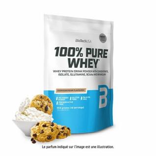 Pak van 10 zakken 100% zuivere wei-eiwitten Biotech USA - Cookies & cream - 454g