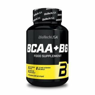 Set van 12 potjes aminozuren Biotech USA bcaa+b6 - 100 comp