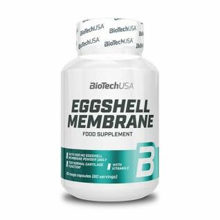 Set van 12 potjes eierschaal vitamine membraan Biotech USA - 60 Gélul