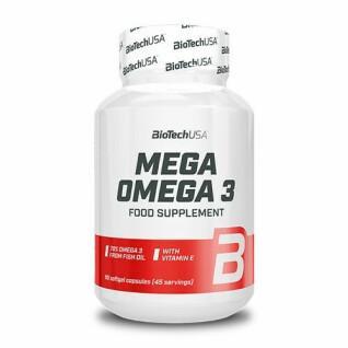 Set van 12 potjes vitamine Biotech USA mega omega 3 - 90 Gélul