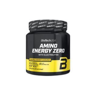 Set van 10 potjes aminozuren met elektrolyten Biotech USA amino energy zero - Lime - 360g