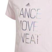 Metallic bedrukt meisjes-T-shirt adidas Dance